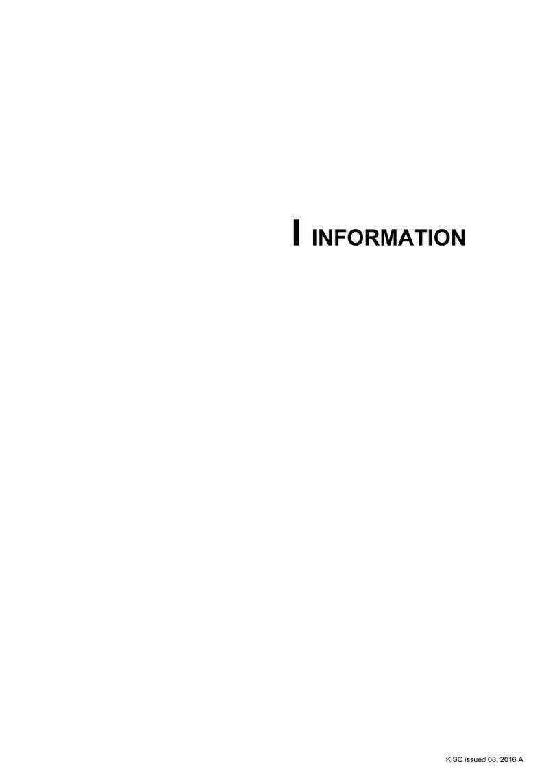 Może przedstawiać: Białe tło z czarnym słowem &bdquo;INFORMATION&rdquo;, z pionową czarną linią po lewej stronie słowa. Tekst jest wyśrodkowany. W prawym dolnym rogu znajduje się tekst &bdquo;KISC issued 08, 2016 A&rdquo;.