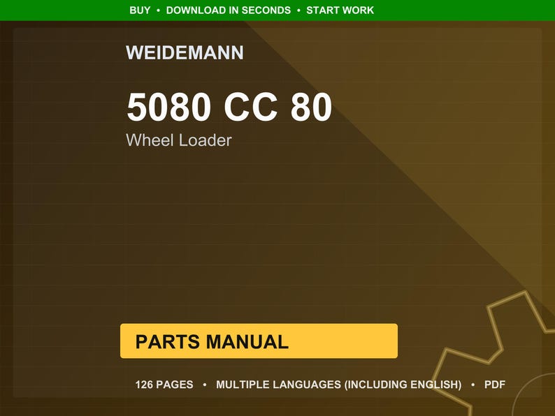 Weidemann 5080 Cc 80 Hjullastare Reservdelsmanual PDF | Illustrerad katalog | Direktnedladdning bild 1