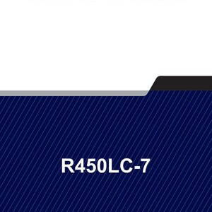 May include: A service manual with the text "SERVICE MANUAL" in black, above a dark blue background with white diagonal lines. The text "R450LC-7" is in white at the bottom.