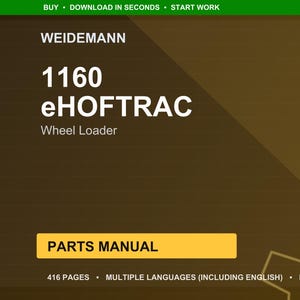 Weidemann 1160 Ehoftrac Wheel loader Parts Manual PDF | Illustrated Catalog | Instant Download image 1