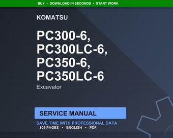 Komatsu PC300, PC300LC, PC350, PC350LC Excavator Service Manual