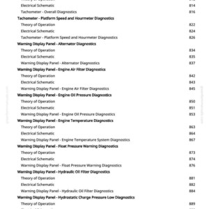 May include: A manual page detailing electrical schematics and diagnostic topics, such as tachometer and warning display panel information. The page number is 9.