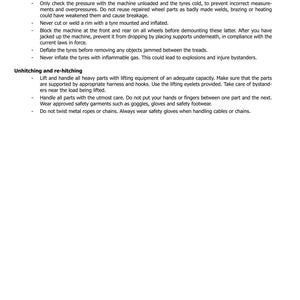 Puede incluir: Una p&aacute;gina de manual titulada "SECCI&Oacute;N 100 - INFORMACI&Oacute;N GENERAL" con instrucciones sobre ruedas, neum&aacute;ticos, desenganche y reenganche. El texto est&aacute; en negro sobre fondo blanco. Incluye un n&uacute;mero de pieza y fecha de edici&oacute;n.