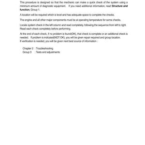 Może przedstawiać: Strona z instrukcji zatytułowana "GROUP 2 OPERATIONAL CHECKS AND TROUBLESHOOTING". Tekst opisuje operacyjne kontrole układu napędowego, procedury diagnostyczne i rozwiązywanie problem&oacute;w. Numer strony 3-59.