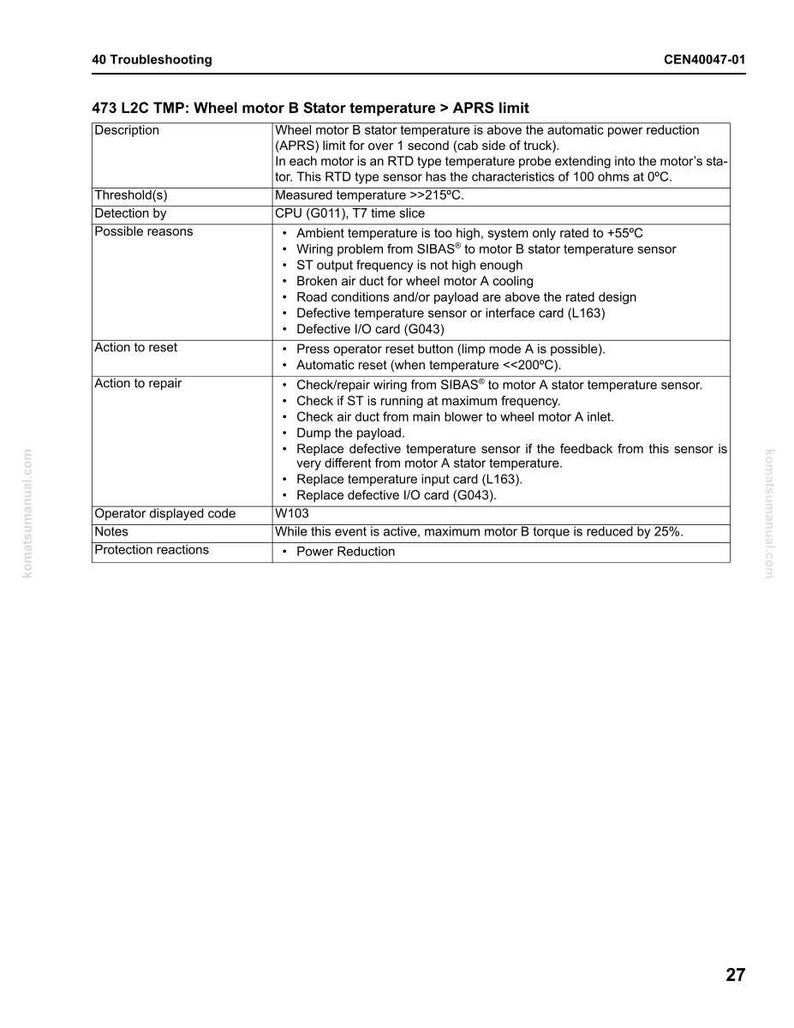 Komatsu 860E-1KT Dump Truck Servicemanual Reparation Verkstad PDF Ladda ner bild 8