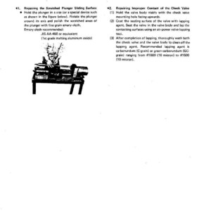 May include: Technical diagram with instructions for repairing a quick drop valve. The image includes text and a diagram of a person working on a valve. The text describes the steps for repairing the valve.