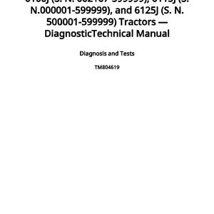 John Deere 6100J, 6115J, 6125J traktordiagnosmanual i pdf-format | Direkt nedladdning bild 3
