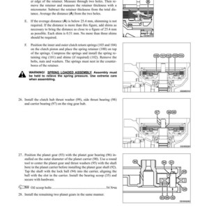 K&ouml;nnte beinhalten: Diagramm zur Demontage und Montage eines Lenkgetriebes. Das Bild enth&auml;lt detaillierte Illustrationen mechanischer Komponenten mit Beschriftungen und Anweisungen. Der Text enth&auml;lt Warnhinweise und Ma&szlig;e in Millimetern.
