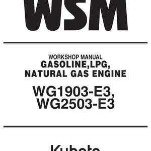 Kubota Wg1903 wg2503 e3 Engine Workshop Manual PDF | Service Repair | Instant Download image 2