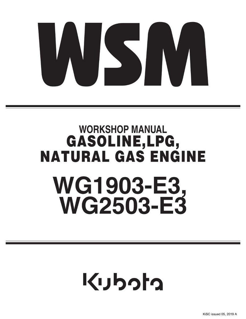 Kubota Wg1903 wg2503 e3 Engine Workshop Manual PDF | Service Repair | Instant Download image 2