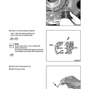 Puede incluir: Un diagrama t&eacute;cnico en blanco y negro de DEUTZ, etiquetado como "Crankcase Work Card W 3-10-1". La imagen incluye ilustraciones detalladas de componentes del motor, instrucciones de montaje y n&uacute;meros de pieza. Tambi&eacute;n se incluyen instrucciones de texto.