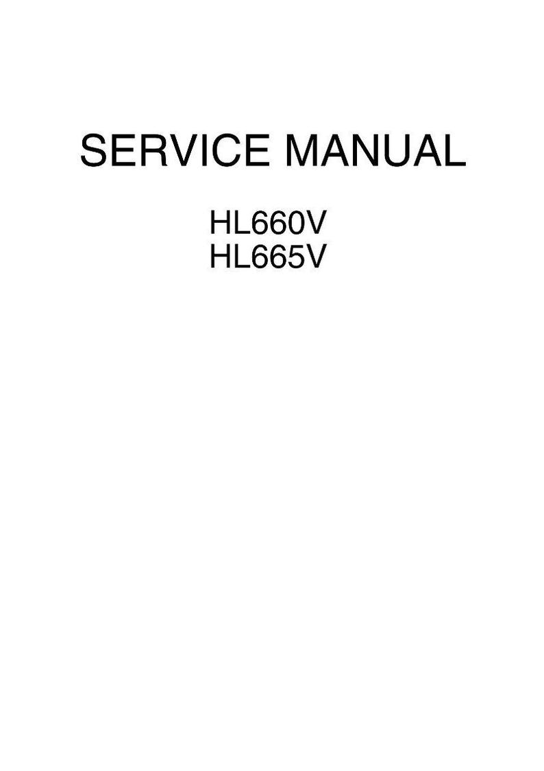 May include: A white background with the words "SERVICE MANUAL" in black, bold font. Below the title are the model numbers "HL660V" and "HL665V" in black font.