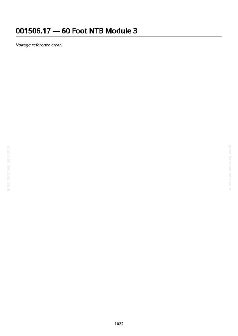 May include: A white background with the text "001506.17 &ndash; 60 Foot NTB Module 3" and "Voltage reference error." The number "1022" is at the bottom of the image. The text is black.