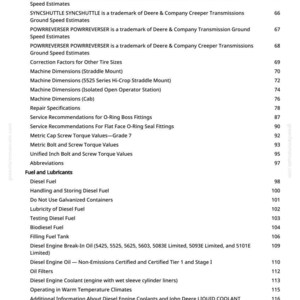 Pode incluir: Uma p&aacute;gina de manual com um &iacute;ndice. O texto inclui especifica&ccedil;&otilde;es, dimens&otilde;es, informa&ccedil;&otilde;es de reparo e detalhes de combust&iacute;vel e lubrificantes. O n&uacute;mero da p&aacute;gina &eacute; 3.