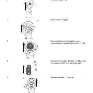 Peut inclure: Un sch&eacute;ma technique de Comer Industries, d&eacute;taillant les essieux de direction de la s&eacute;rie AG22. L'image montre des vues &eacute;clat&eacute;es des composants avec des &eacute;tiquettes et des instructions de d&eacute;montage.