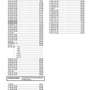May include: A service manual for a hydraulic excavator, with a table of contents detailing group pages, modified pages, new pages, and issue dates. Includes Liebherr model numbers and a date of 07/2005.