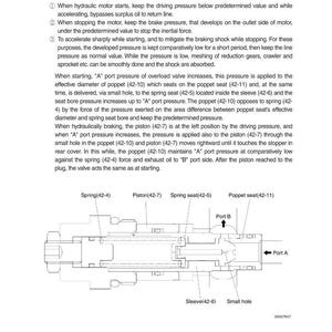 K&ouml;nnte beinhalten: Technische Zeichnung einer &Uuml;berlastventilanordnung mit beschrifteten Komponenten wie Feder, Kolben, Federsitz und Anschl&uuml;ssen A und B. Technische Illustration.