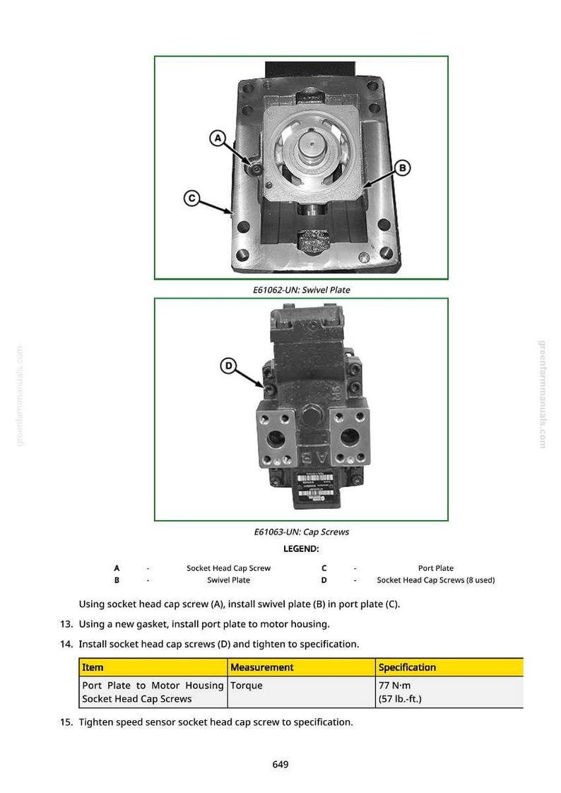 John Deere W235 W260, 500D, 500R, 525D, 530D, 536D, 994, 995 Roterande Självgående Strängläggare Reparationsmanual Pdf Ladda ner bild 6