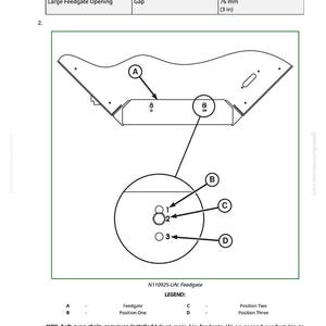 Puede incluir: Diagrama de una compuerta de alimentaci&oacute;n con medidas. La abertura grande de la compuerta de alimentaci&oacute;n es de 76 mm. La abertura media de la compuerta de alimentaci&oacute;n es de 51 mm. Incluye etiquetas para la compuerta, posici&oacute;n uno, dos y tres.
