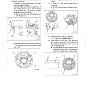 Komatsu D375A-6 Bulldozer Servicemanual Reparation Verkstad PDF bild 9