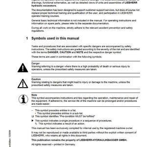 Instrukcja serwisowa koparki hydraulicznej Liebherr A934c a944c hd a954c litronic w formacie PDF | Naprawa w warsztacie | Natychmiastowe pobranie zdjęcie 3