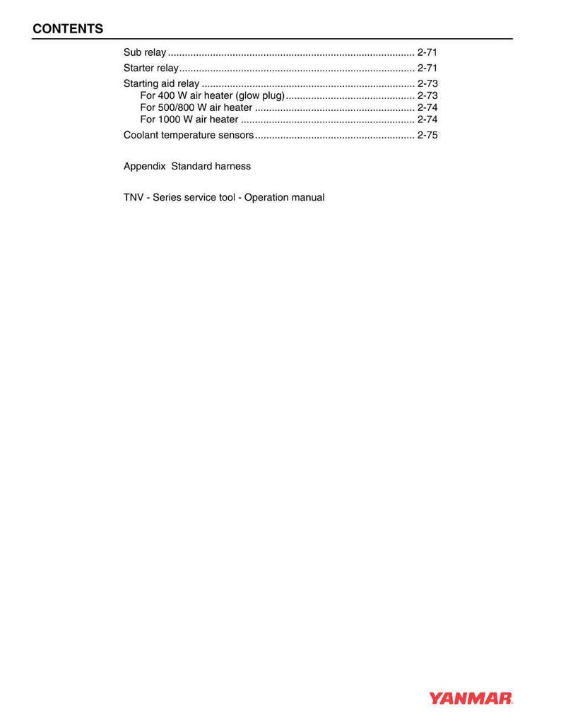 Yanmar Tnv-seriens motorsystemmanual PDF | Teknisk dokumentation | Direkt nedladdning bild 3
