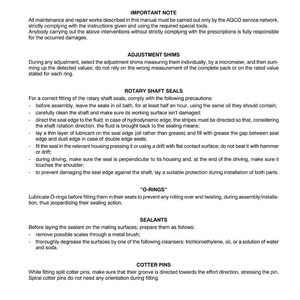 Puede incluir: P&aacute;gina de un manual titulada "INSTRUCCIONES GENERALES". El texto detalla instrucciones para calzos de ajuste, retenes rotativos, juntas t&oacute;ricas, selladores y pasadores hendidos. Documento fechado en enero de 2013.