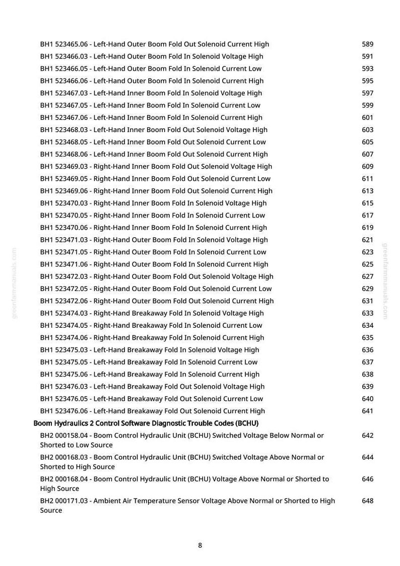 John Deere 410R, 412R, 612R, 616R självgående sprutor Diagnostikmanual Pdf | Direkt nedladdning bild 8