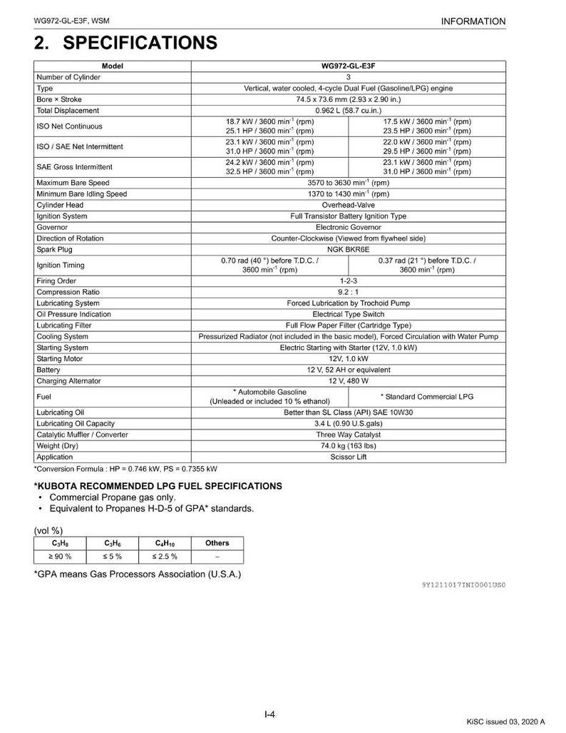 Kubota Wg972 gl e3f Engine Workshop Manual PDF | Service Repair | Instant Download image 9