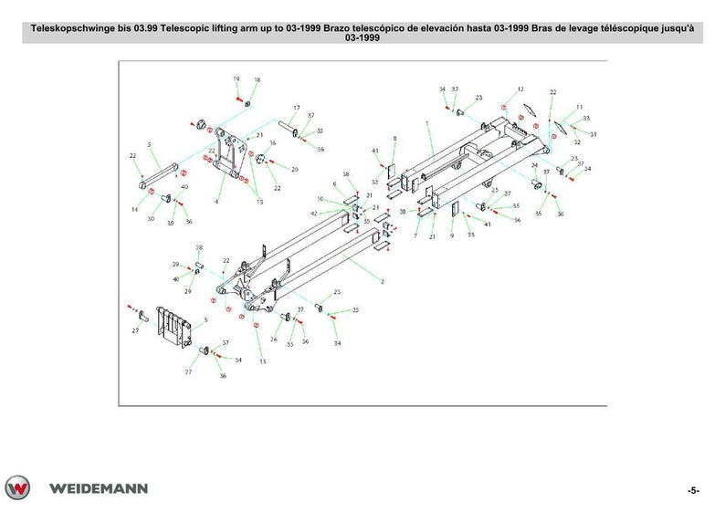 Weidemann 981 985 986 Teleskop Tragarme Teile-Handbuch PDF | Illustrierter Katalog | Sofort Download Bild 5