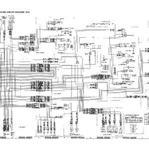 May include: A detailed black and white electric circuit diagram labeled "ELECTRIC CIRCUIT DIAGRAM (2/2)". The diagram features numerous lines, symbols, and text, illustrating the complex wiring of an electrical system. The image is a technical illustration.
