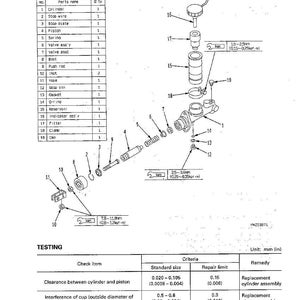 Puede incluir: Diagrama de un cilindro maestro de freno, titulado "Desmontaje y montaje". La imagen incluye una lista de piezas con nombres como "Cilindro", "Pist&oacute;n" y "Dep&oacute;sito". Las medidas est&aacute;n en mil&iacute;metros.