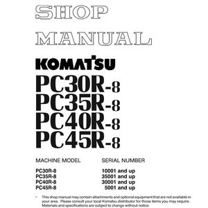 Komatsu PC30R-8 PC35R-8 PC40R-8 PC45R-8 Excavator Service Manual image 3