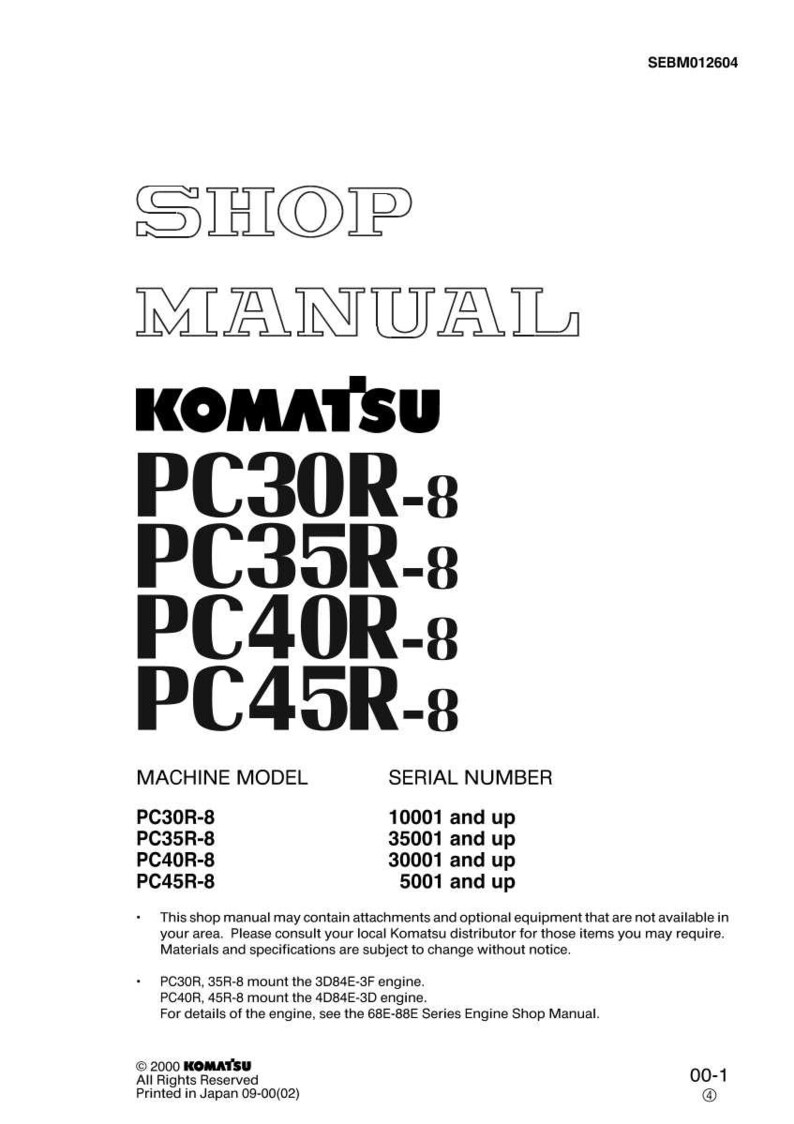 Komatsu PC30R-8 PC35R-8 PC40R-8 PC45R-8 Excavator Service Manual image 3