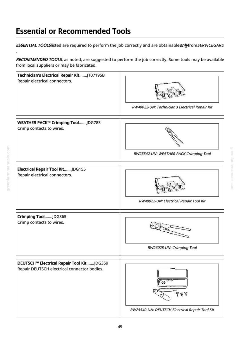 John Deere 608Fc majsaggregat Teknisk manual PDF | Direkt nedladdning bild 4