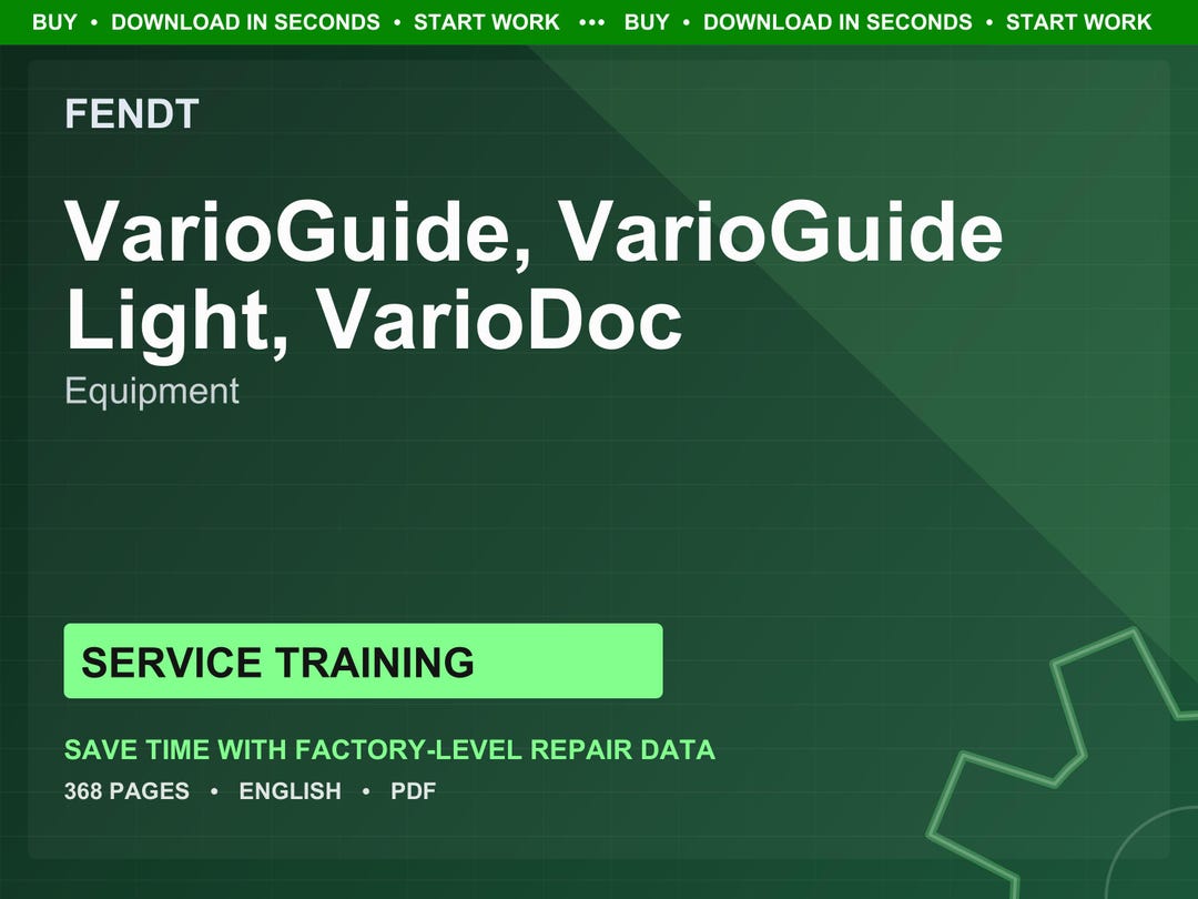 Fendt Varioguide Light Variodoc Service Training Manual PDF | Training ...