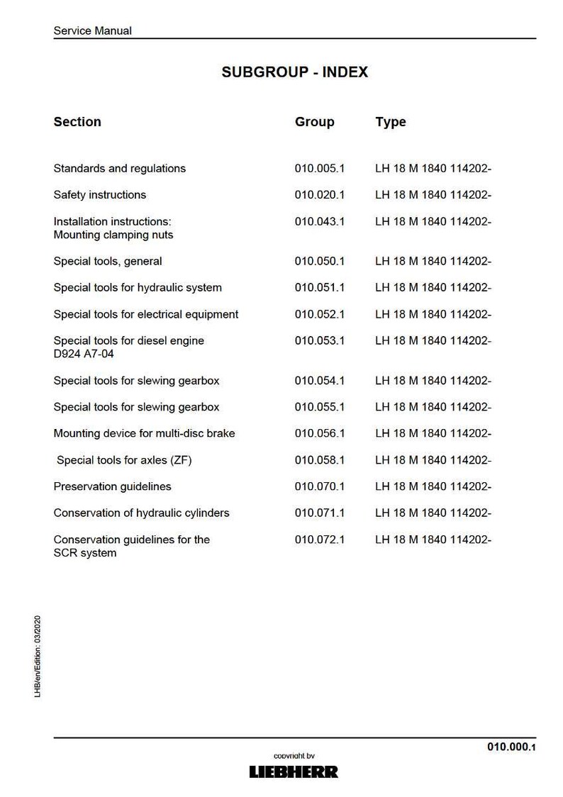 Liebherr Lh 18m Hydraulic excavator Service Manual PDF | Workshop Repair | Instant Download image 7