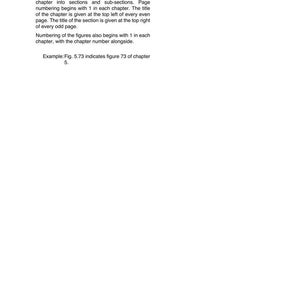 K&ouml;nnte beinhalten: Eine Seite aus einem Handbuch mit dem Titel "Struktur des Handbuchs". Der Text erkl&auml;rt die Organisation des Handbuchs in Kapitel, Abschnitte und Unterabschnitte, mit Seiten- und Abbildungsnummerierung. Oben rechts steht "How to consult the manual".