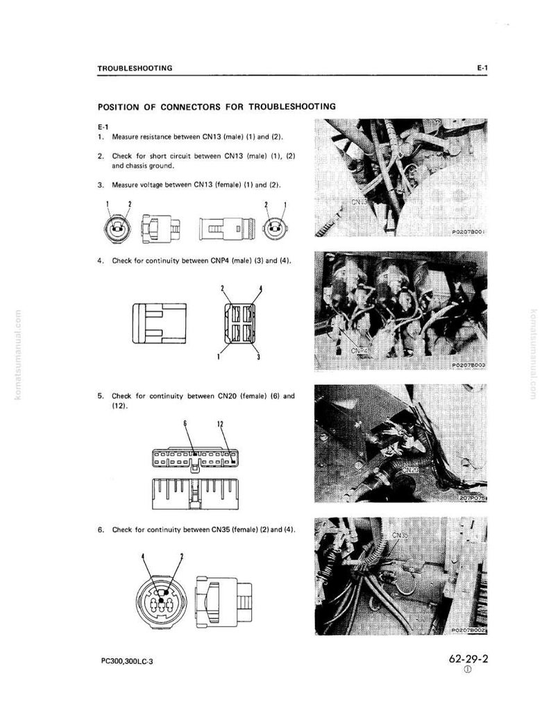 Komatsu PC300-3, PC300LC-3, PC360LC-3 Bagger Serviceanleitung Pdf Bild 8