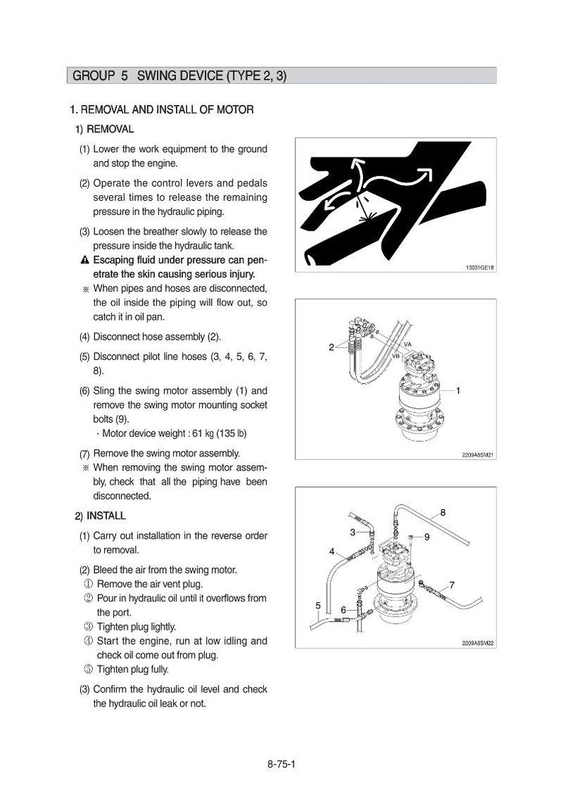 HYUNDAI R220LC-9S Crawler Excavator Service Manual | PDF | Instant Download image 5