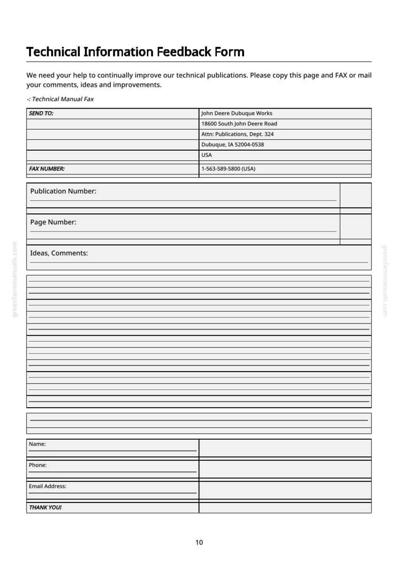 Pode incluir: Um formul&aacute;rio branco intitulado "Formul&aacute;rio de Feedback de Informa&ccedil;&otilde;es T&eacute;cnicas" com campos para coment&aacute;rios, informa&ccedil;&otilde;es de contato e detalhes da publica&ccedil;&atilde;o. O formul&aacute;rio inclui o texto "OBRIGADO!" na parte inferior.