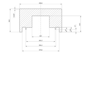 Puede incluir: Dibujo t&eacute;cnico de una herramienta especial, etiquetada como "T7", con dimensiones en mil&iacute;metros. La herramienta tiene una forma distintiva con un recorte central, dise&ntilde;ada para el servicio de ejes. El dibujo incluye el texto "SPECIAL TOOLS".