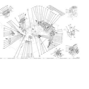 May include: An engineering diagram with numerous lines and labels, depicting a complex system of components. The image is a detailed technical illustration, likely for automotive or mechanical purposes. The diagram is in black and white, with text at the top right.
