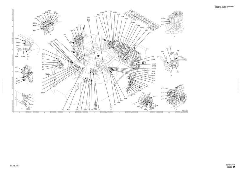 May include: An engineering diagram with numerous lines and labels, depicting a complex system of components. The image is a detailed technical illustration, likely for automotive or mechanical purposes. The diagram is in black and white, with text at the top right.