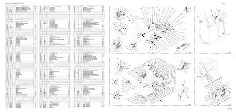 May include: Detailed technical diagrams and a parts list. The image features multiple exploded views of mechanical components, with lines and arrows indicating connections and part numbers. A comprehensive parts list is displayed on the left side of the image.