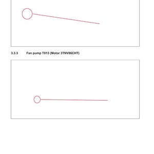 Pu&ograve; includere: Diagramma delle posizioni di installazione del sistema di raffreddamento. L'immagine mostra due illustrazioni delle posizioni della pompa della ventola, etichettate T003 e T013, con linee e cerchi rossi. Il testo include "Raffreddamento" e "Posizioni di installazione."