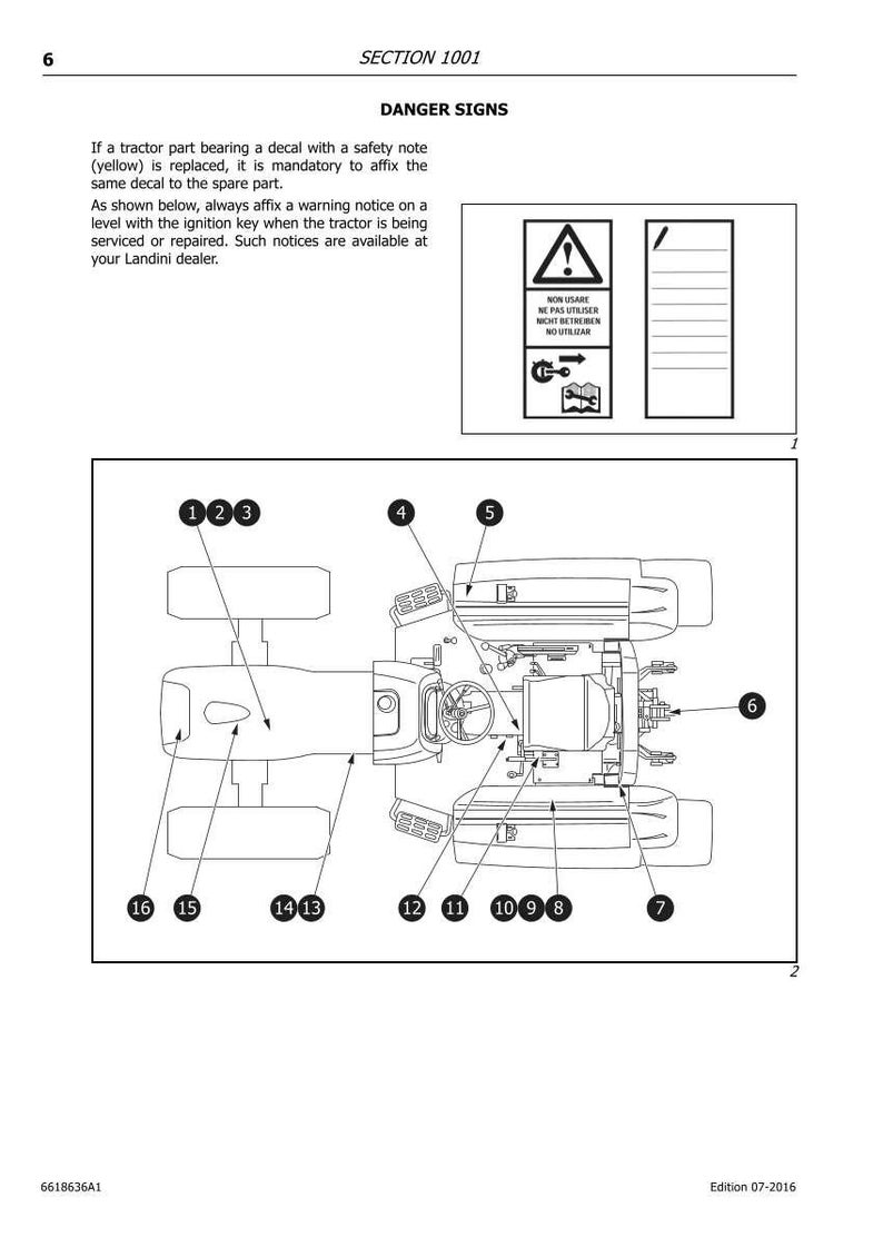 Landini Multifarm 75-80-90 Traktor Verkstadsmanual PDF - Perkins T2 bild 8