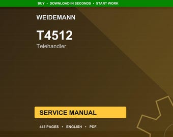 Weidemann T4512 Telehandler Service Manual PDF | Workshop Repair | Instant Download