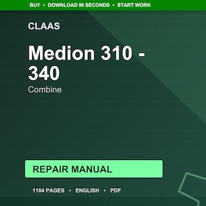 Claas Medion 310 320 330 340 Combine Repair Manual PDF | Service Workshop | Instant Download image 1