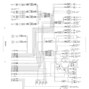 K&ouml;nnte beinhalten: Schwarz-wei&szlig;-Schaltplan f&uuml;r ein Maschinen&uuml;berwachungssystem. Das Diagramm enth&auml;lt Text wie "Fehlerbehebung" und "Elektrischer Schaltplan f&uuml;r Maschinen&uuml;berwachungssystem". Das Diagramm hat viele Linien und Symbole.